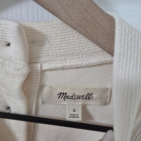 Madewell Ivory Button Back Dolman Sleeves Pullover Top Size S - Picture 5 of 7